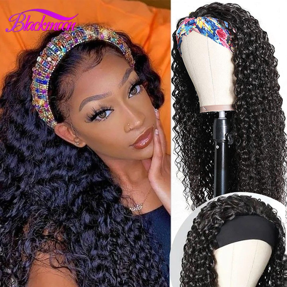 Curly Hair Headband Wig